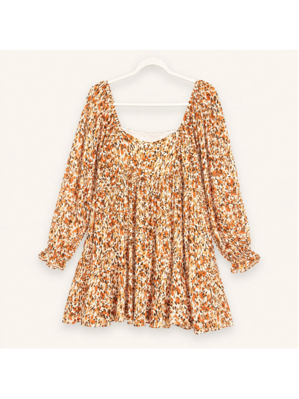 Shop Neighbor Floral Babydoll Mini Dress Large - Picture 3 of 10